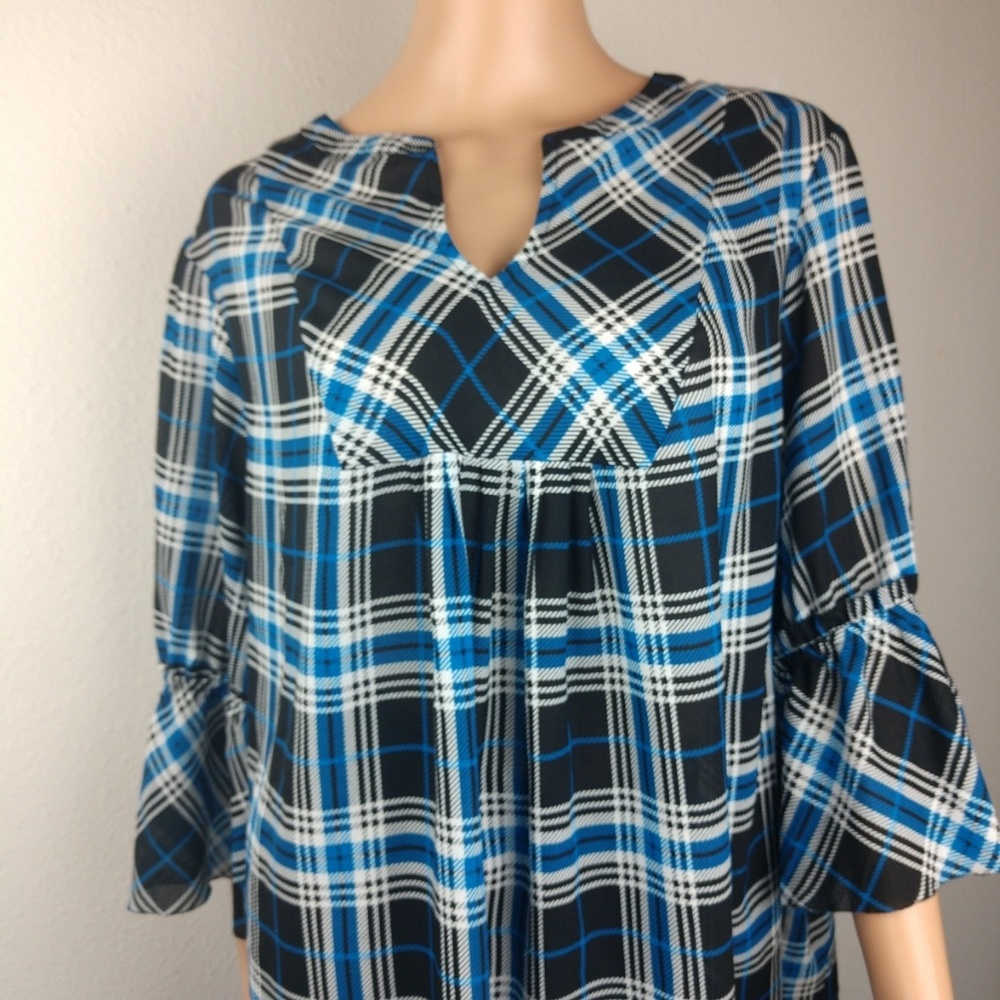 Liz Claiborne Woman Plaid Tunic sz 1x